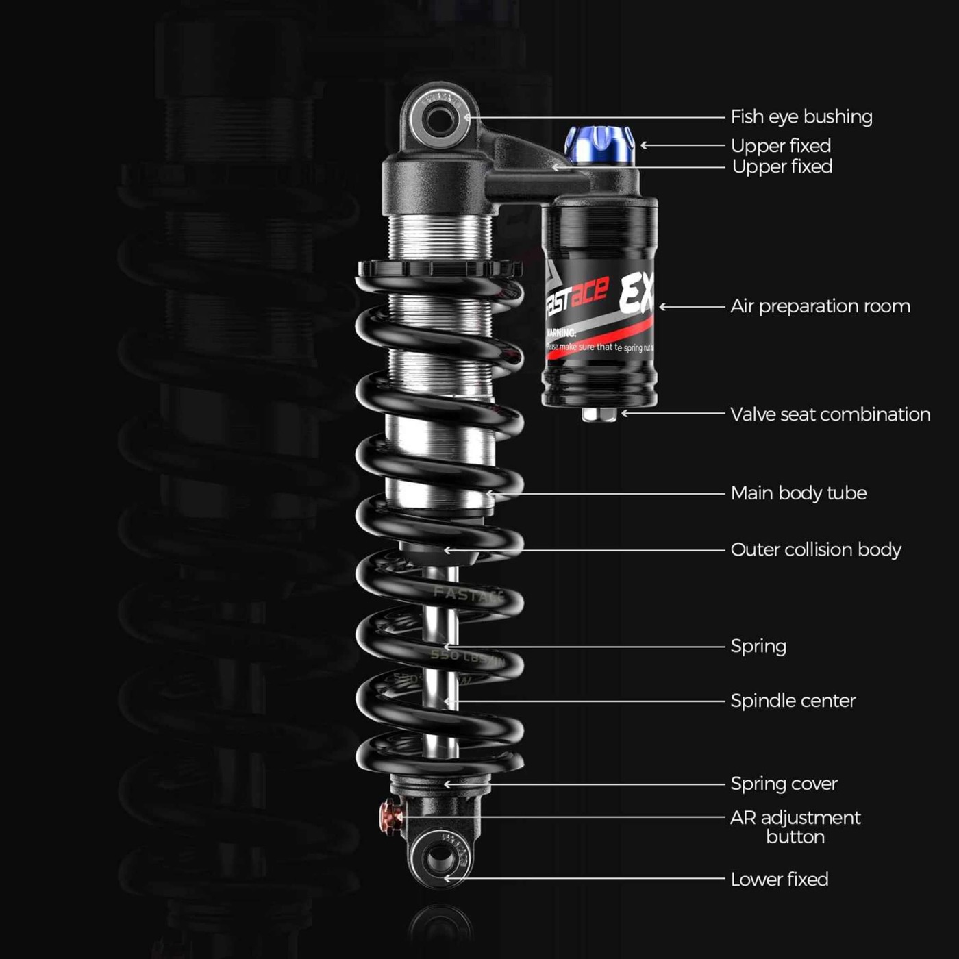 350lb Rear Shock for Motor Goat and Billy Goat