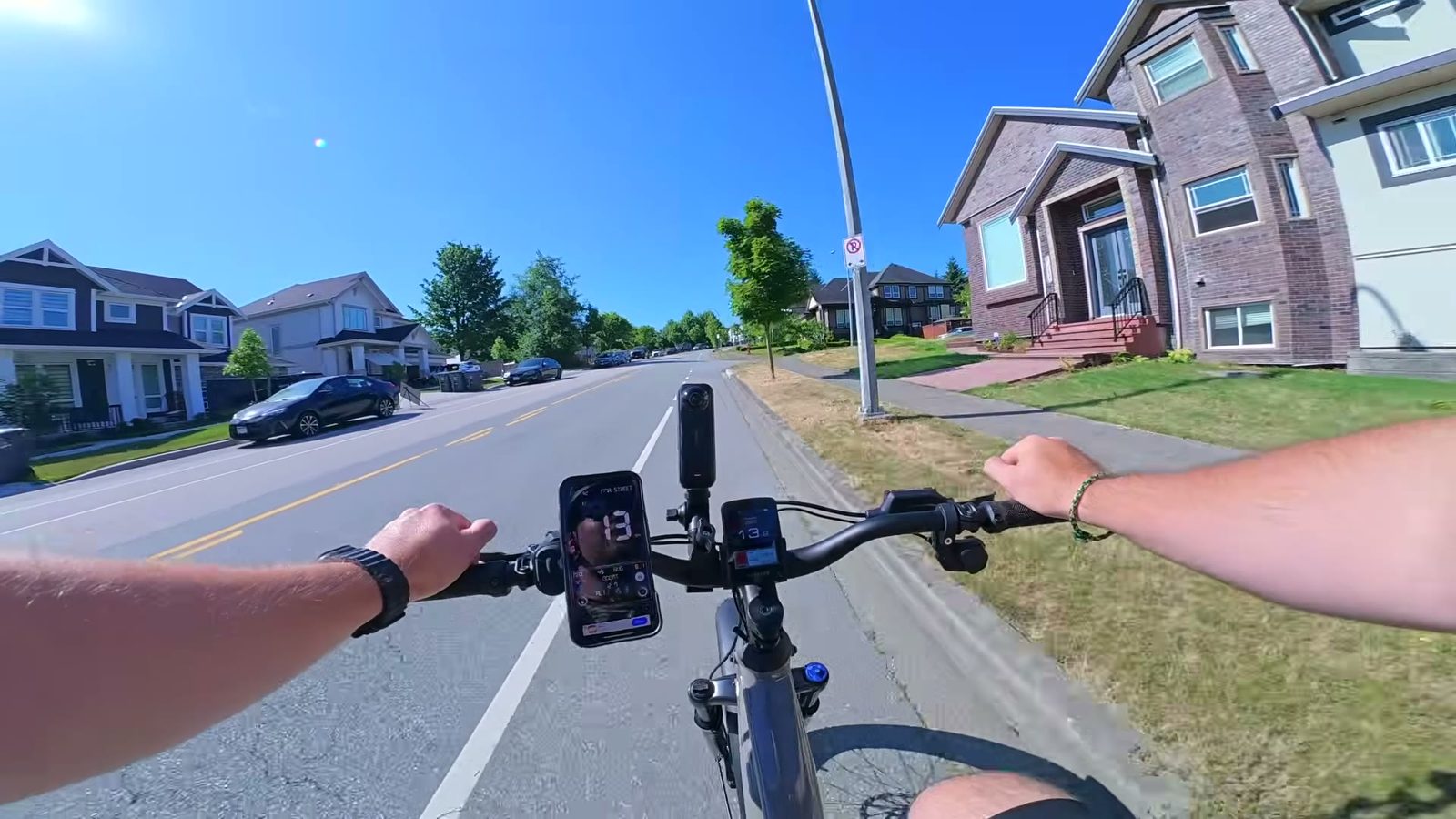 Climbing the 15% grade hill in turbo