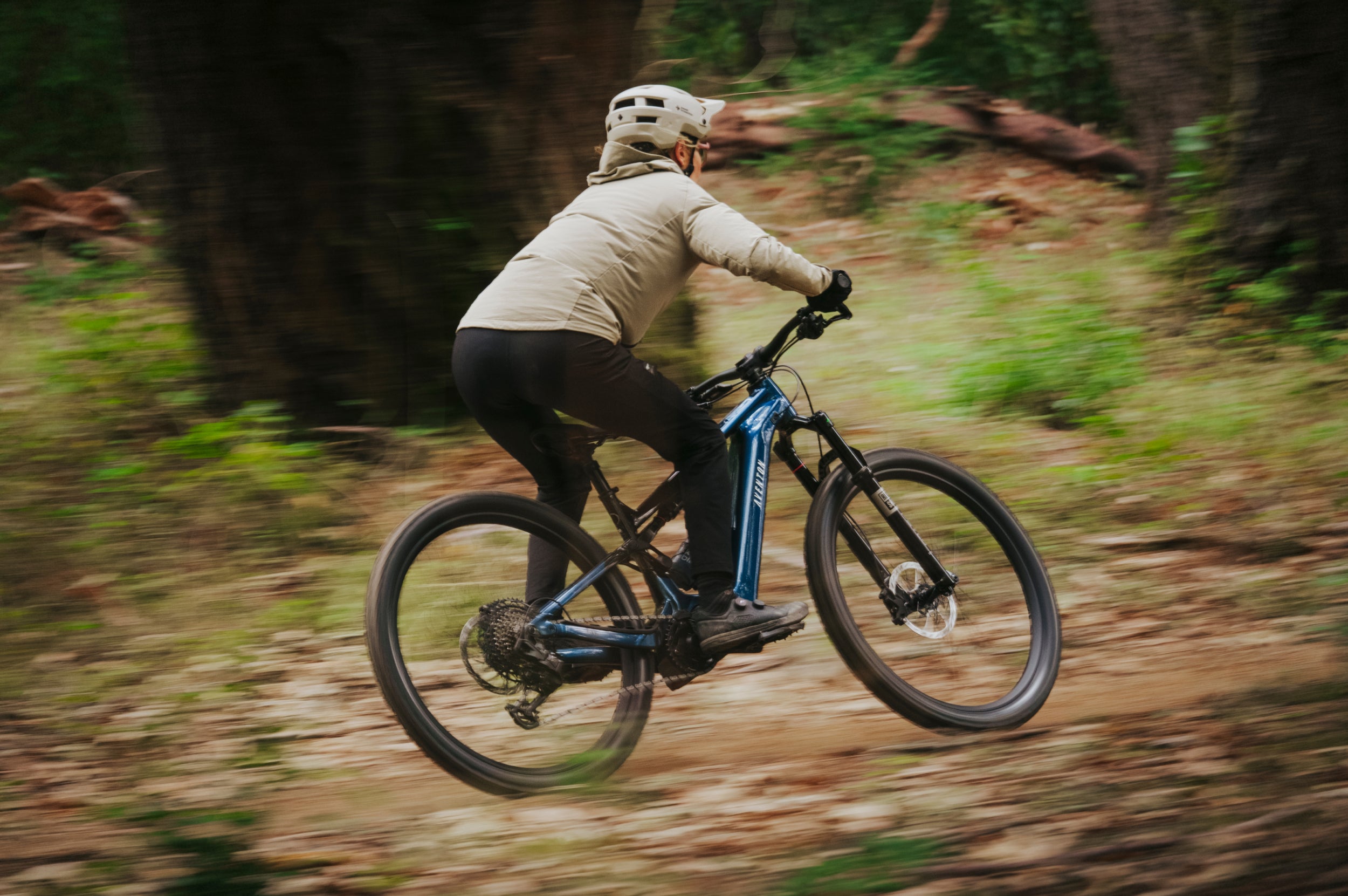 The ADV out on singletrack