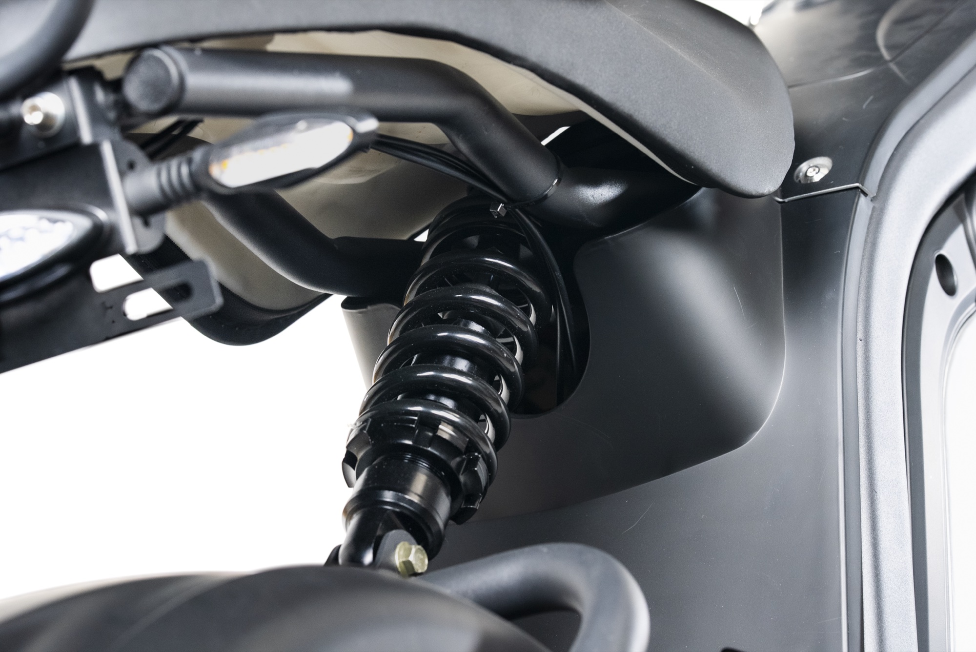 Rear shock and passenger peg