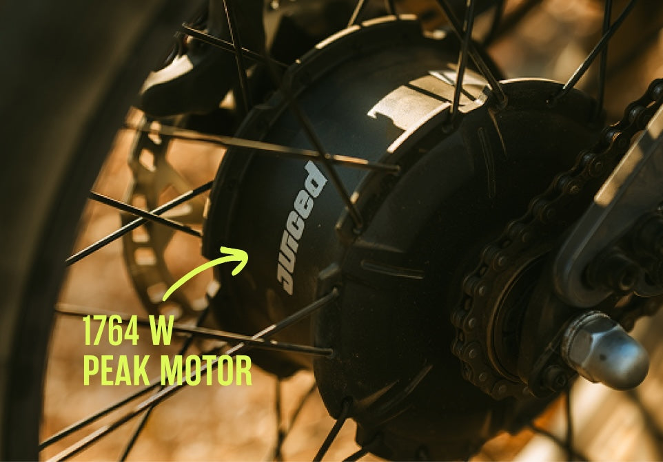 Juiced Scrambler 1,764W peak rear hub motor