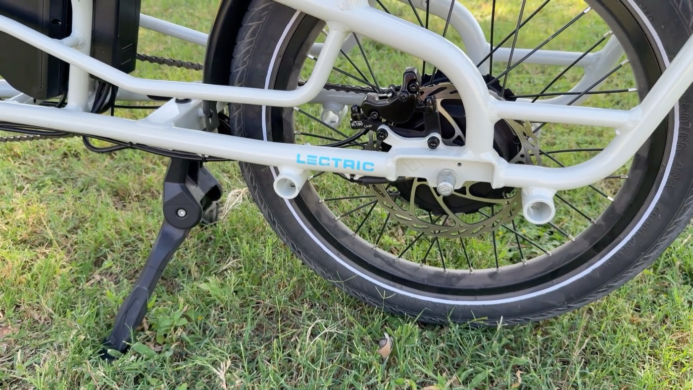 750W M24 rear hub motor and brake rotor on the XPedition 2.0