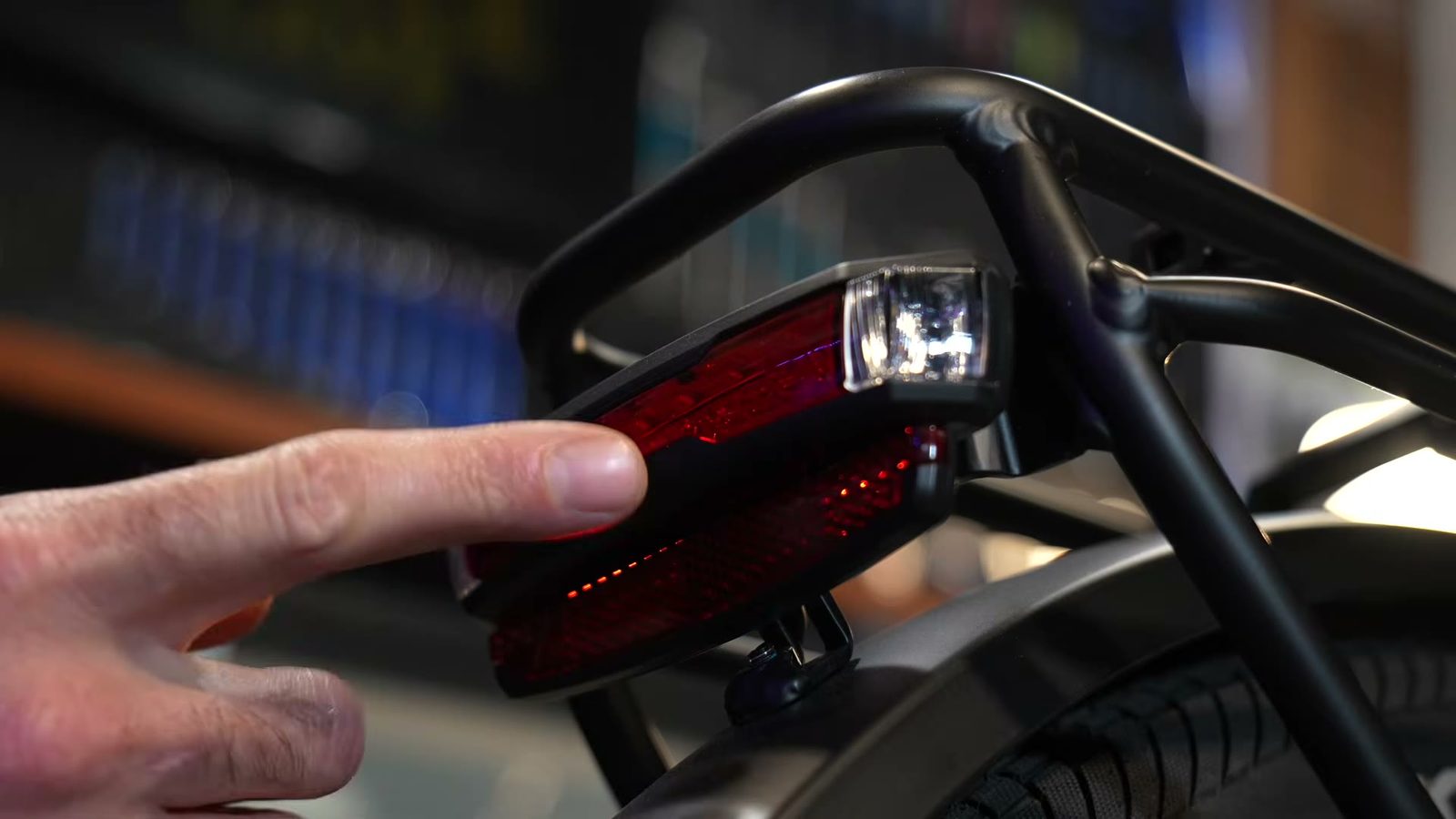 Discover 2 rear rack tail light close-up