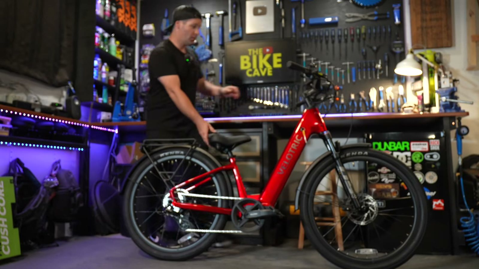 The Discover 2 in the shop with its seat at the lowest setting