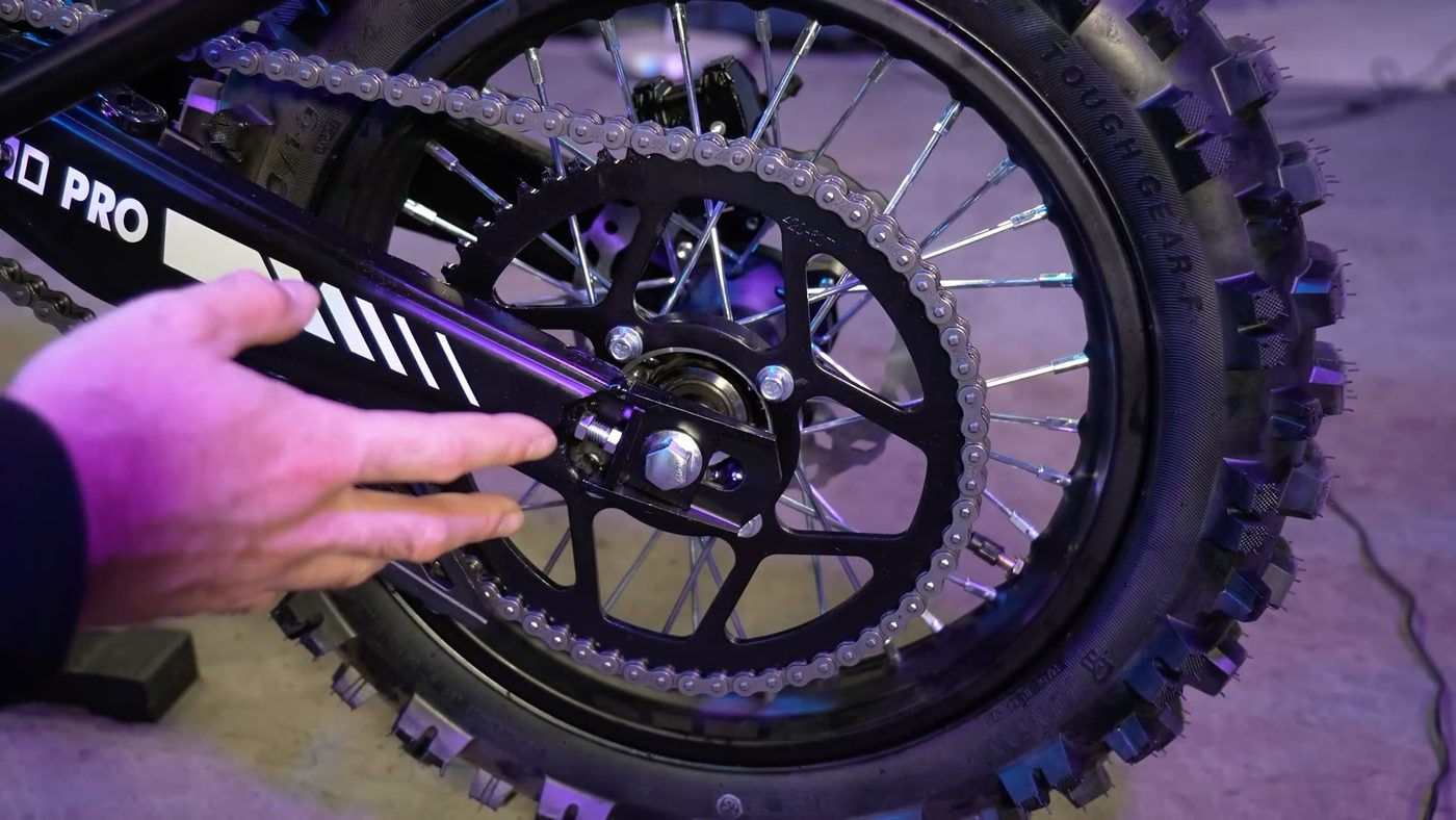 62-tooth sprocket and 420 chain