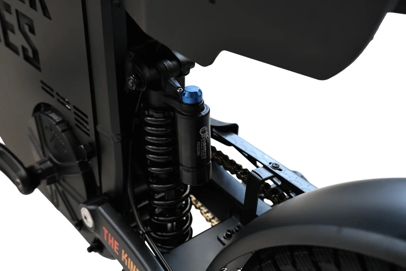 King Goat reinforced alloy frame and adjustable rear suspension